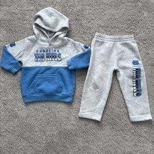 Carolina Tar Heels Sweat Set Toddler, Hoodie, Blue Gray, Size 24M